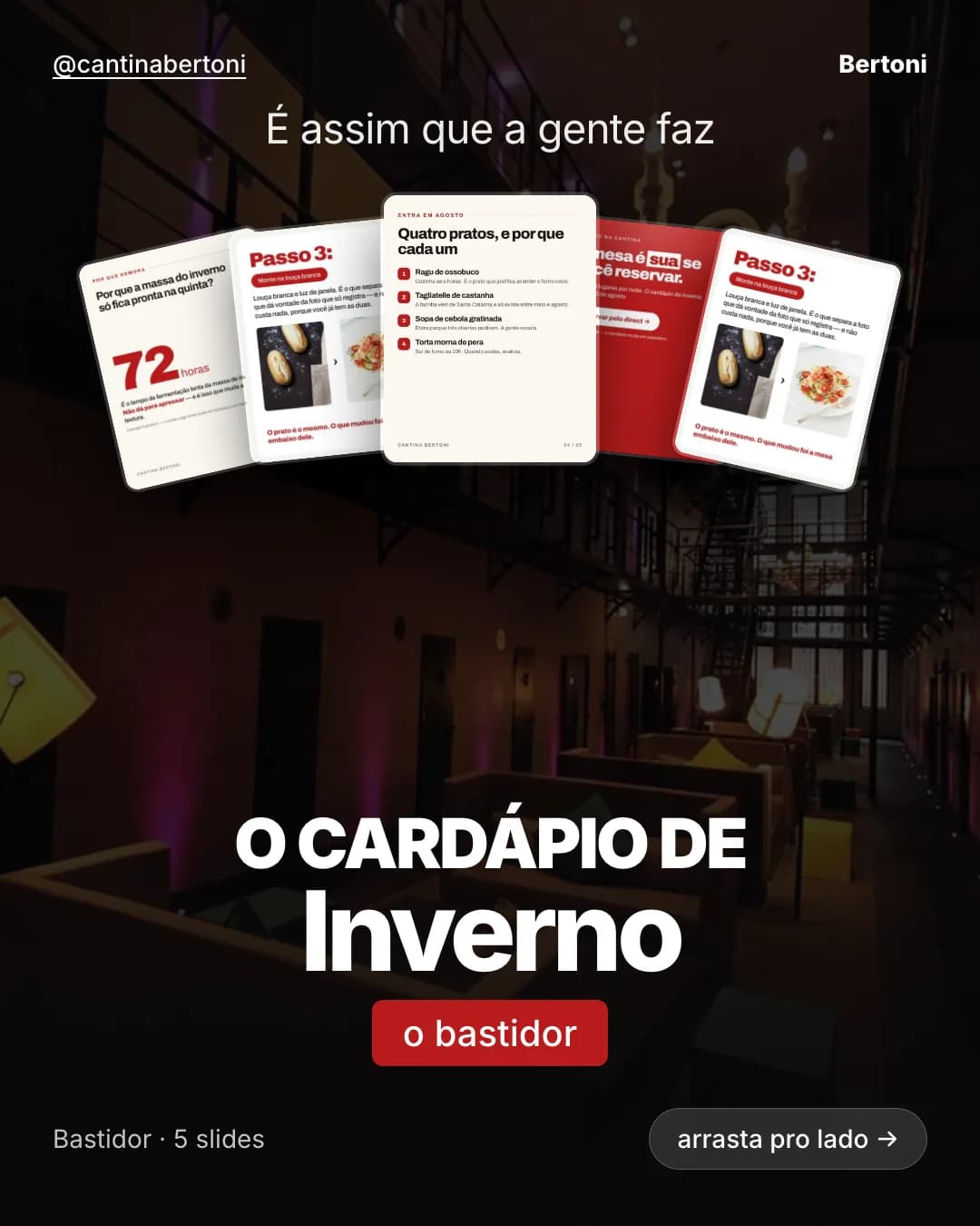 O cardápio de inverno, por dentro